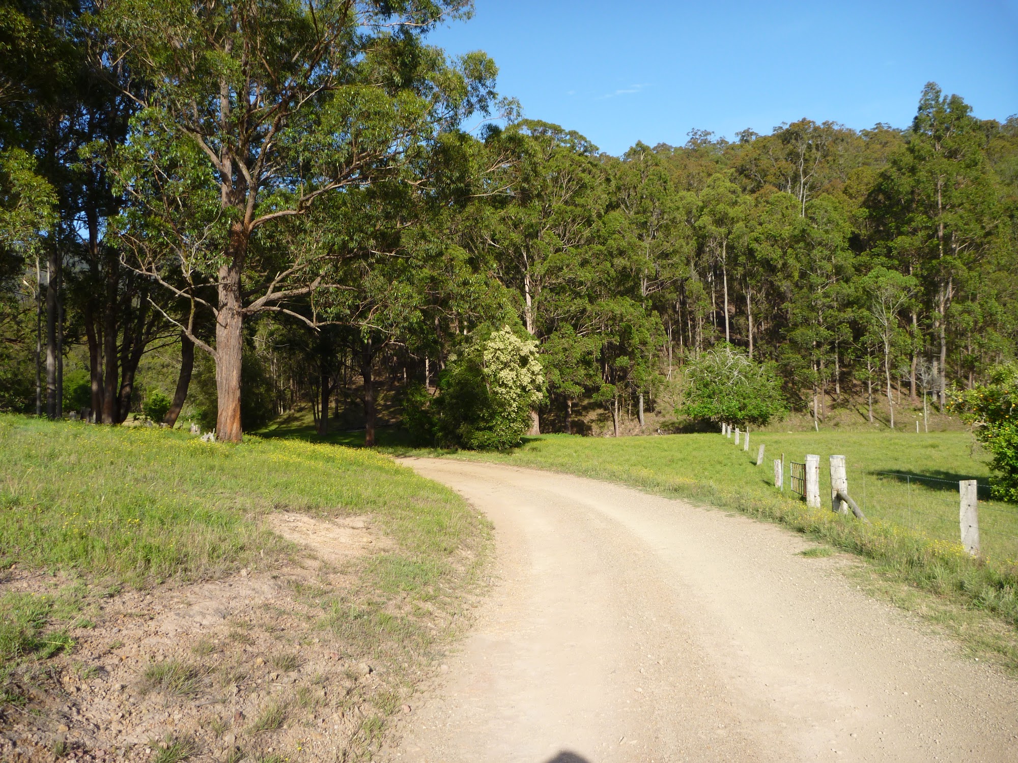 Walking through farm land in Congewai Valley